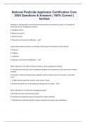 National Pesticide Applicator Certification Core 2024 Questions & Answers &vert; 100&percnt; Correct &vert; Verified