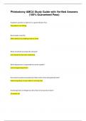 Phlebotomy AMCA Study Guide with Verified Answers &lpar;100&percnt; Guaranteed Pass&rpar;&period;