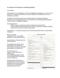 Samenvatting LLB-b Bewegingswetenschappen