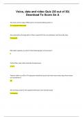 Voice&comma; data and video Quiz &lpar;30 out of 30&rpar; Download To Score An A&period;
