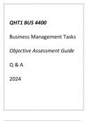 &lpar;WGU QHT1&rpar; BUS 4400 Business Management Tasks Objective Assessment Guide Q & A 2024&period;