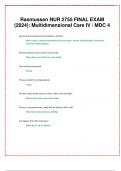 Rasmussen NUR 2755 FINAL EXAM &lpar;2024&rpar;&colon; Multidimensional Care IV &sol; MDC 4 