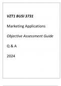 (WGU VZT1 BUSI 3731) Marketing Applications Objective Assessment Guide Q & A 2024.