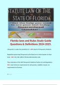 Florida laws and Rules Study Guide Questions & Definitions .