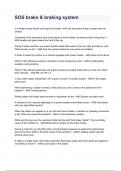 SOS brake & braking system Exam 2024&sol;2025 Questions & Answers Already Graded A&period;