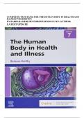  COMPLETE TEST BANK FOR THE HUMAN BODY IN HEALTH AND ILLNESS 7TH EDITION BY BARBARA HERLIHY PHD(PHYSIOLOGY) RN (AUTHOR) LATEST UPDATE  