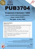 PUB3704 Assignment 4 &lpar;COMPLETE ANSWERS&rpar; Semester 1 2024 &lpar;673973&rpar; - DUE 29 May 2024