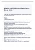 APUSH AMSCO Practice Examination Study Guide with complete solutions