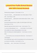Lowest Price Traffic School Quizzes with 100% Correct Answers