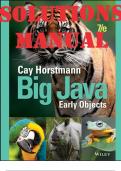 SOLUTIONS MANUAL for Big Java_Early Objects, Enhanced eText 7th Edition Cay S. Horstmann (Complete 25 Chapters plus .java Solutions)