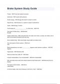 Brake System Study Guide Exam 2024&sol;2025 Questions & Correct Answers  Guaranteed Pass&period;