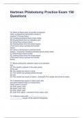 Hartman Phlebotomy Practice Exam 150 Questions appropriately solved