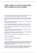 DFMC EXAM 2 &lpar;LATEST&rpar; QUESTIONS WITH COMPLETE SOLUTIONS&excl;&excl;