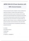 ABFM CKSA 22-23 Exam Questions with 100% Correct Answers