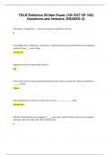TDLR Esthetics Written Exam &lpar;100 OUT OF 100&rpar; Questions and Answers &lpar;GRADED A&rpar;&period;