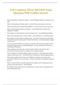 CSX Conductor FINAL REVIEW Exam Questions With Verified Answers