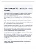 AMSCO APUSH Unit 1 Exam with correct Answers (Graded A)
