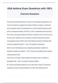 KSA Asthma Exam Questions with 100&percnt; Correct Answers