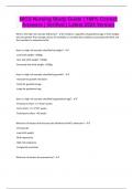 NICU Nursing Study Guide &vert; 100&percnt; Correct Answers &vert; Verified &vert; Latest 2024 Version