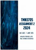 TMN3705 Assignment 2 2024 | Due 7 June 2024
