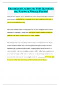 Praxis 5412 School Leadership Bundled Exams Questions and Answers Multiple Versions  &lpar;2024&sol;2025&rpar; &lpar;Complete and Accurate&rpar;