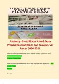 Anatomy - Stott Pilates Actual Exam Preparation Questions and Answers. (These Quizzes will cover muscle balance, postures, anatomy and physiology topics in preparation for taking the STOTT Pilates exam)