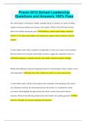 Praxis 5412 School Leadership Questions and Answers 100&percnt; Pass