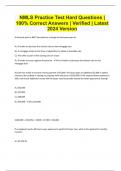 NMLS Practice Test Hard Questions &vert; 100&percnt; Correct Answers &vert; Verified &vert; Latest 2024 Version