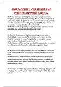 AHIP MODULE 1 QUESTIONS AND  VERIFIED ANSWERS RATED A&period;