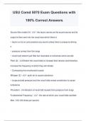 USU Comd 5070 Exam Questions with 100% Correct Answers