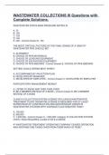 WASTEWATER COLLECTIONS III Questions with Complete Solutions&period;