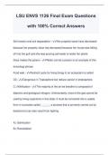 LSU ENVS 1126 Final Exam Questions with 100&percnt; Correct Answers