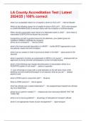 LA County Accreditation Test &vert; Latest 2024&sol;25 &vert; 100&percnt; correct
