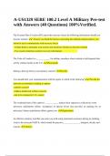 A-US1329 SERE 100&period;2 Level A Military Pre-test with Answers &lpar;40 Questions&rpar; 100&percnt;Verified&period;