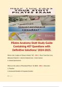 Pilates Anatomy Stott Study Guide Containing 407 Questions with Definitive Solutions&sol; 2024-2025&period;