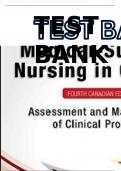 COMPLETE Elaborated Test Bank For   Medical-Surgical Nursing in Canada 4th Edition 