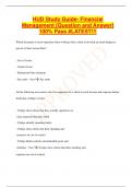 HUD Study Guide- Financial  Management [Question and Answer] 100% Pass #LATEST!!!