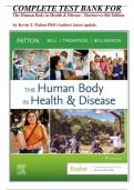 COMPLETE TEST BANK FOR The Human Body in Health & Disease - Hardcover 8th Edition by Kevin T&period; Patton PhD &lpar;Author&rpar; latest update&period; 