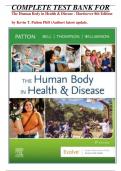 COMPLETE TEST BANK FOR The Human Body in Health & Disease - Hardcover 8th Edition by Kevin T. Patton PhD (Author) latest update. 