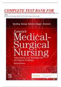 COMPLETE TEST BANK FOR  Lewis's Medical-Surgical Nursing: Assessment And Management Of Clinical Problems, Single Volume 11th Edition By Mariann M. Harding Phd RN CNE FAADN (Author) Latest Update 