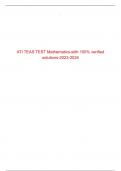 ATI TEAS TEST Mathematics-with 100% verified solutions-2023-2024