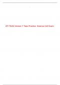 ATI TEAS Version 7 Teas Practice  Science Unit Exam