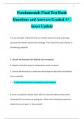 Fundamentals Final Test Bank Questions and Answers Graded A+ |  latest Update