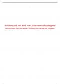 Solutions and Test Bank For Cornerstones of Managerial Accounting 4th Canadian Edition By Maryanne Mowen