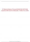 ATI Maternal Newborn Proctored EXAM 2024 WITH NGN Questions AND Answers & Rationales ( Verified FULL EXAM
