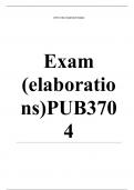 Exam (elaborations) PUB3704 Assignment 4 (COMPLETE ANSWERS) Semester 1 2024 (673973) - DUE 29 May 2024 •	Course •	Organisational Studies in the Public Sector (PUB3704) •	Institution •	University Of South Africa (Unisa) •	Book •	Organisational Behaviour in