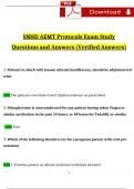 SNHD AEMT Protocols Exam Study Guide Questions and Answers (2024 / 2025) (Verified Answers)
