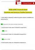 SNHD AEMT Protocols Exam Questions and Answers (2024 / 2025) (Verified Answers)