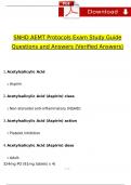 SNHD AEMT Protocols Exam Study Guide Questions and Answers (2024 / 2025) (Verified Answers)
