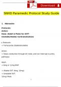 SNHD EMT & EMS PROTOCOLS TEST Study Guide Questions and Answers (2024 / 2025) (Verified Answers)